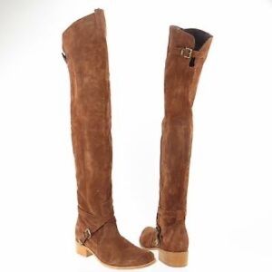 Charles David Brown Suede Over-the-Knee Boots